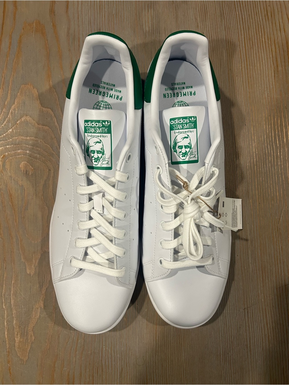 Men’s adidas Stan Smith White & Green Low-Top Sneakers-Size 13 - NEW